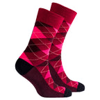 Men's Scarlet Argyle Socks