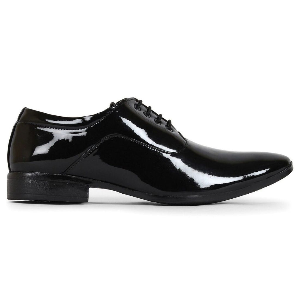 Generic Men's Black Color Patent Leather Material