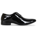 Generic Men's Black Color Patent Leather Material