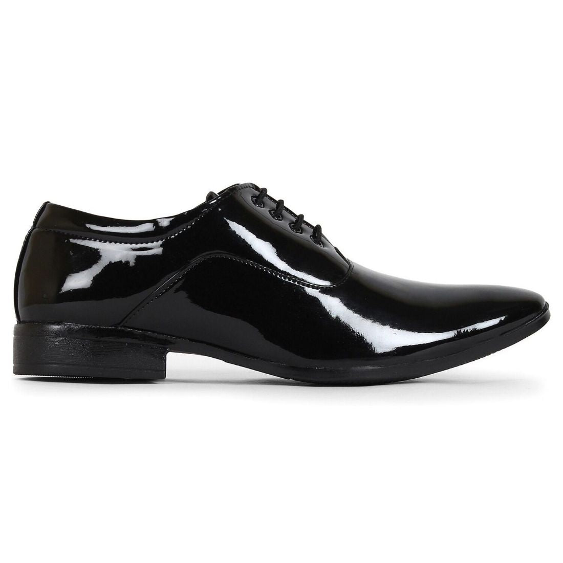 Generic Men's Black Color Patent Leather Material
