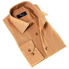 Brownish Luxury Men's Tailor Fit Button Up European Made Linen Shirts