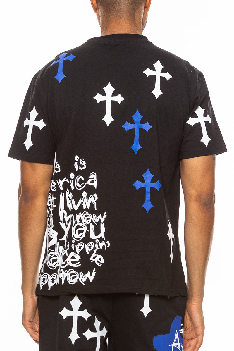 Bejewelled Chrome Skull TShirt Lime Milo