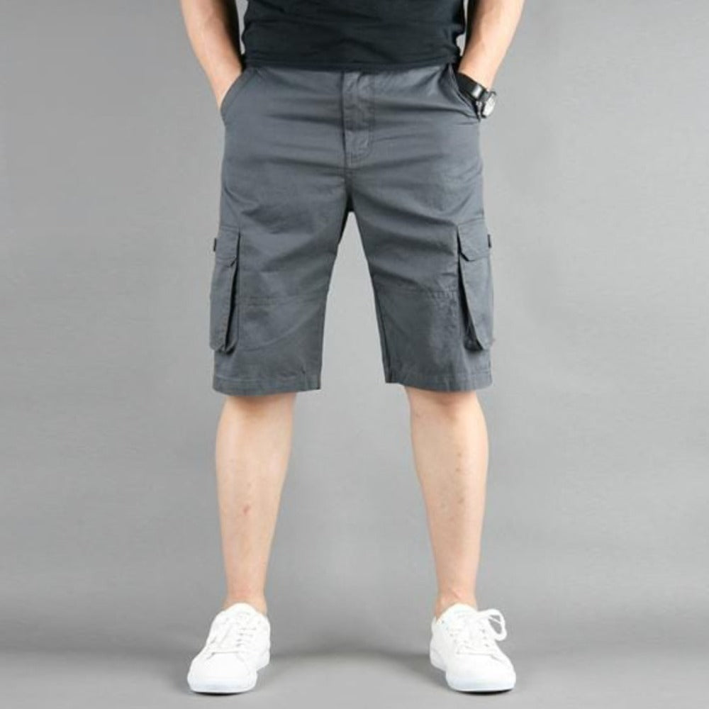 Mens Casual Cargo Shorts with Side Pockets Yellow Pandora