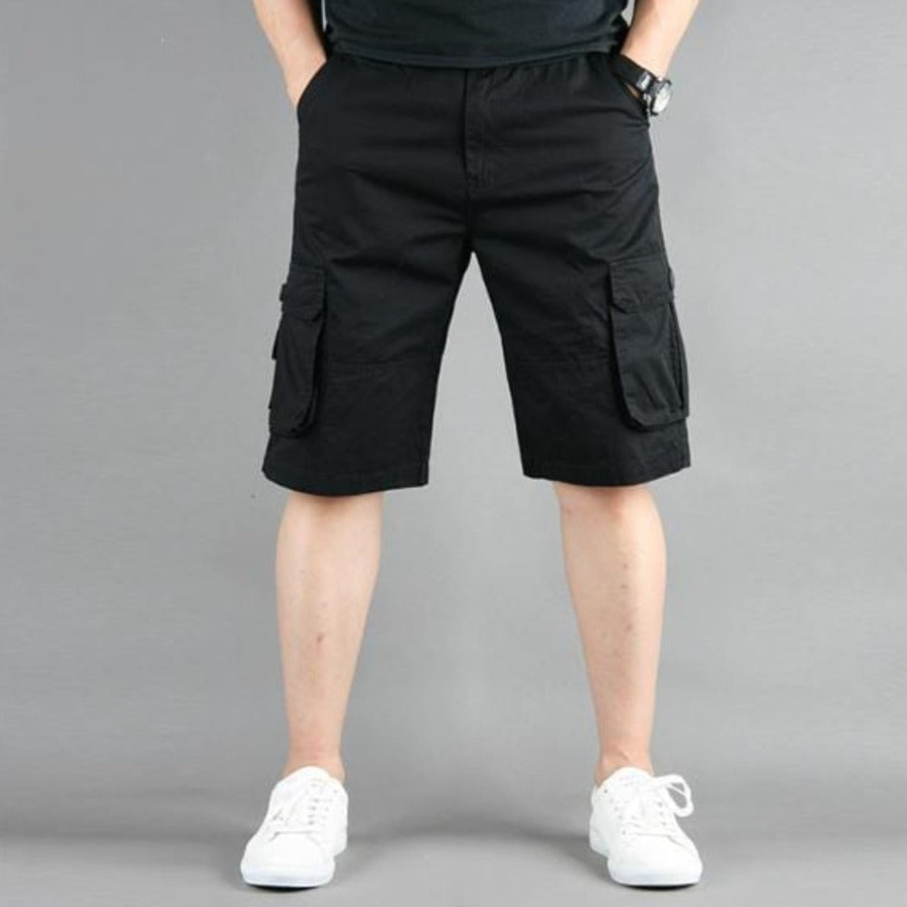 Mens Casual Cargo Shorts with Side Pockets Yellow Pandora