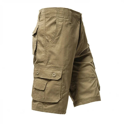 Mens Casual Cargo Shorts with Side Pockets Yellow Pandora
