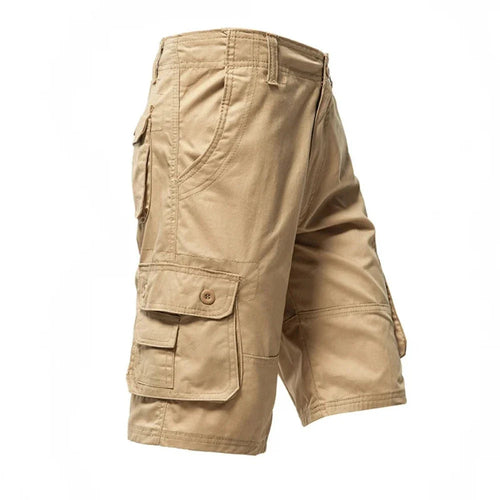 Mens Casual Cargo Shorts with Side Pockets Yellow Pandora