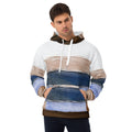 Mens Graphic Hoodie Rustic Hues Pattern Grey Coco