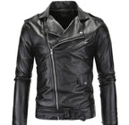 Ninja Stealth Black Mens  Faux Leather Biker Jacket