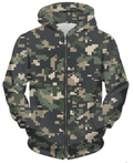Camofludge 8 UNISEX ZIP HOODIE Scorpius