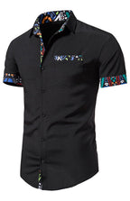 Men's Summer Fashion Colorblock Short Sleeve Shirts