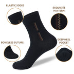 Black men's mid-tube sports socks for summer