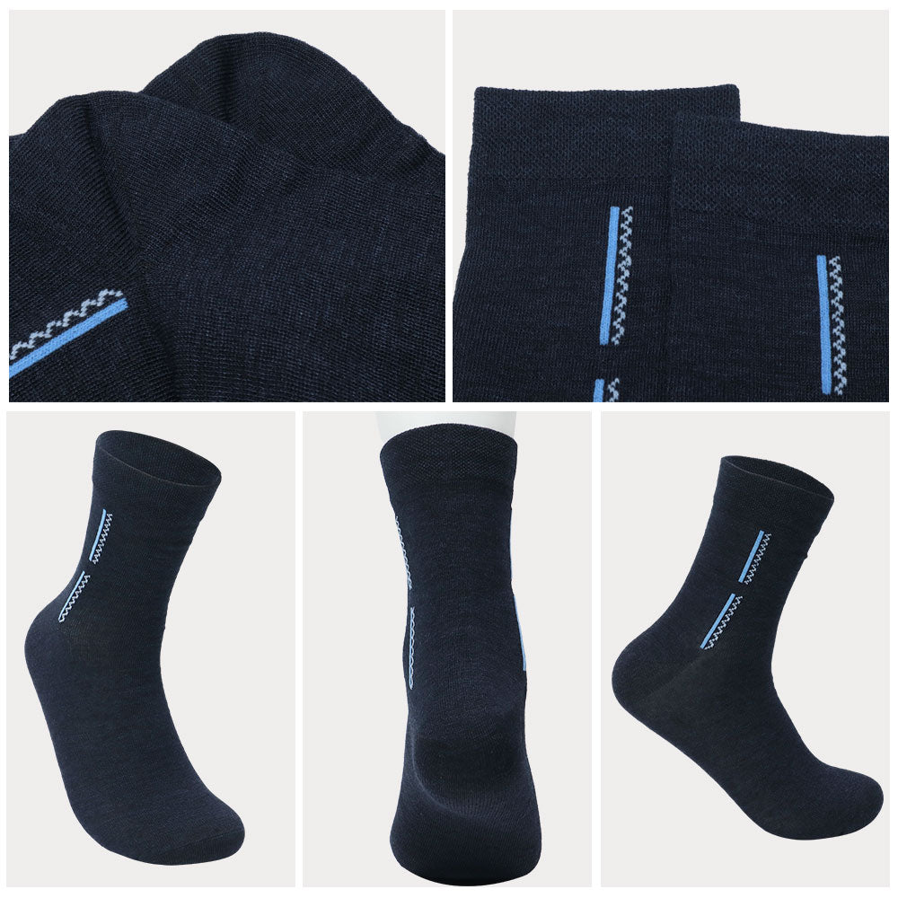 Black men's mid-tube sports socks for summer