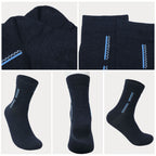Black men's mid-tube sports socks for summer