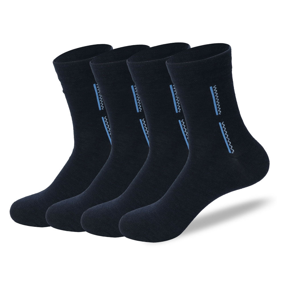 Black men's mid-tube sports socks for summer