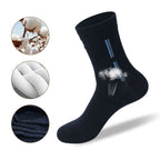 Black men's mid-tube sports socks for summer