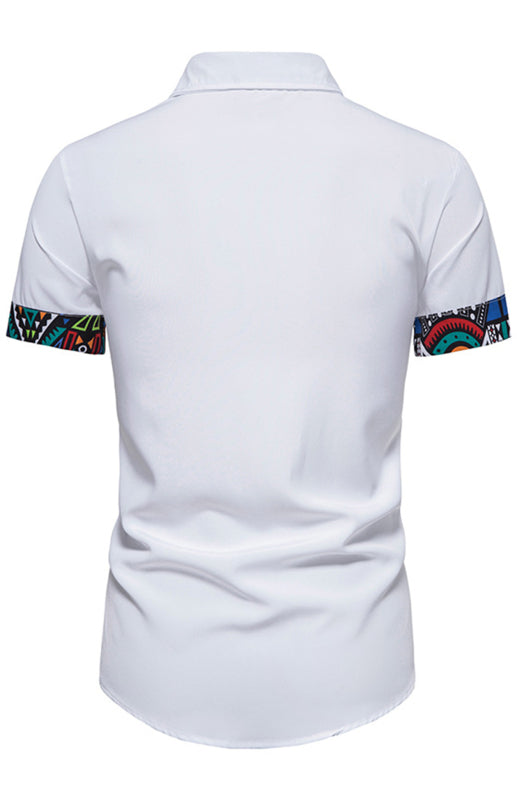 Men's Summer Fashion Colorblock Short Sleeve Shirts