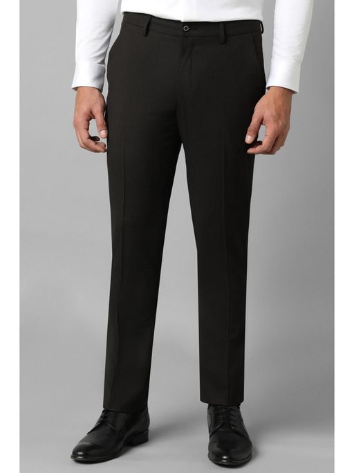 Solid Formal Polyester Trousers