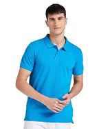 Mens Cotton Solid Regular Fit Half Sleeves Polo T-Shirt