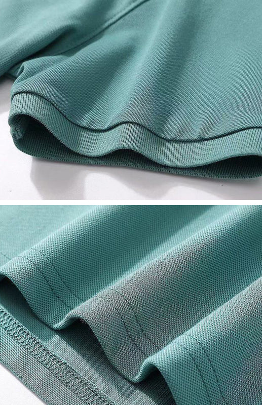 Men's Spring/Summer Fashion Basic Solid Color POLO Shirt