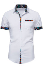 Men's Summer Fashion Colorblock Short Sleeve Shirts