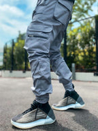 Men's trendy loose straight multi-pocket cargo pants