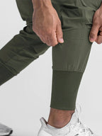 Men's casual trendy quick-drying pants multi-pocket ice silk trousers