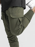 Men's casual trendy quick-drying pants multi-pocket ice silk trousers