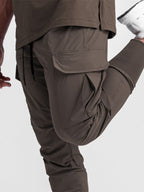 Men's casual trendy quick-drying pants multi-pocket ice silk trousers