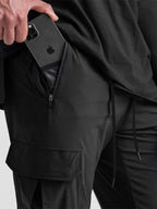 Men's casual trendy quick-drying pants multi-pocket ice silk trousers