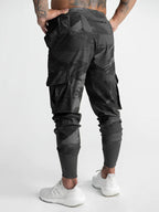 Men's casual trendy quick-drying pants multi-pocket ice silk trousers