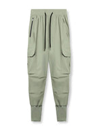 Men's casual trendy quick-drying pants multi-pocket ice silk trousers