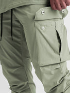 Men's casual trendy quick-drying pants multi-pocket ice silk trousers
