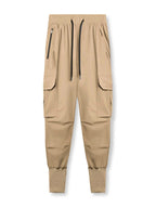 Men's casual trendy quick-drying pants multi-pocket ice silk trousers