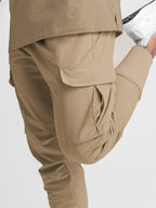 Men's casual trendy quick-drying pants multi-pocket ice silk trousers