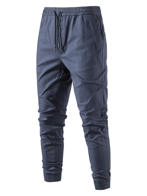 Men's solid color casual minimalist cargo pants