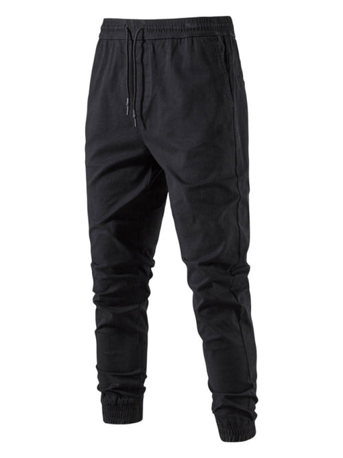 Men's solid color casual minimalist cargo pants