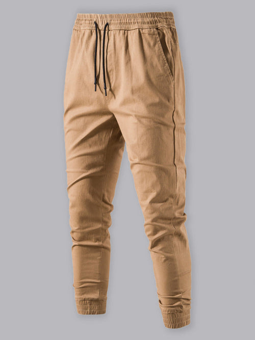 Men's solid color casual minimalist cargo pants