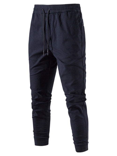Men's solid color casual minimalist cargo pants