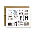 Men's Fashion Illustration Stylish Father Card