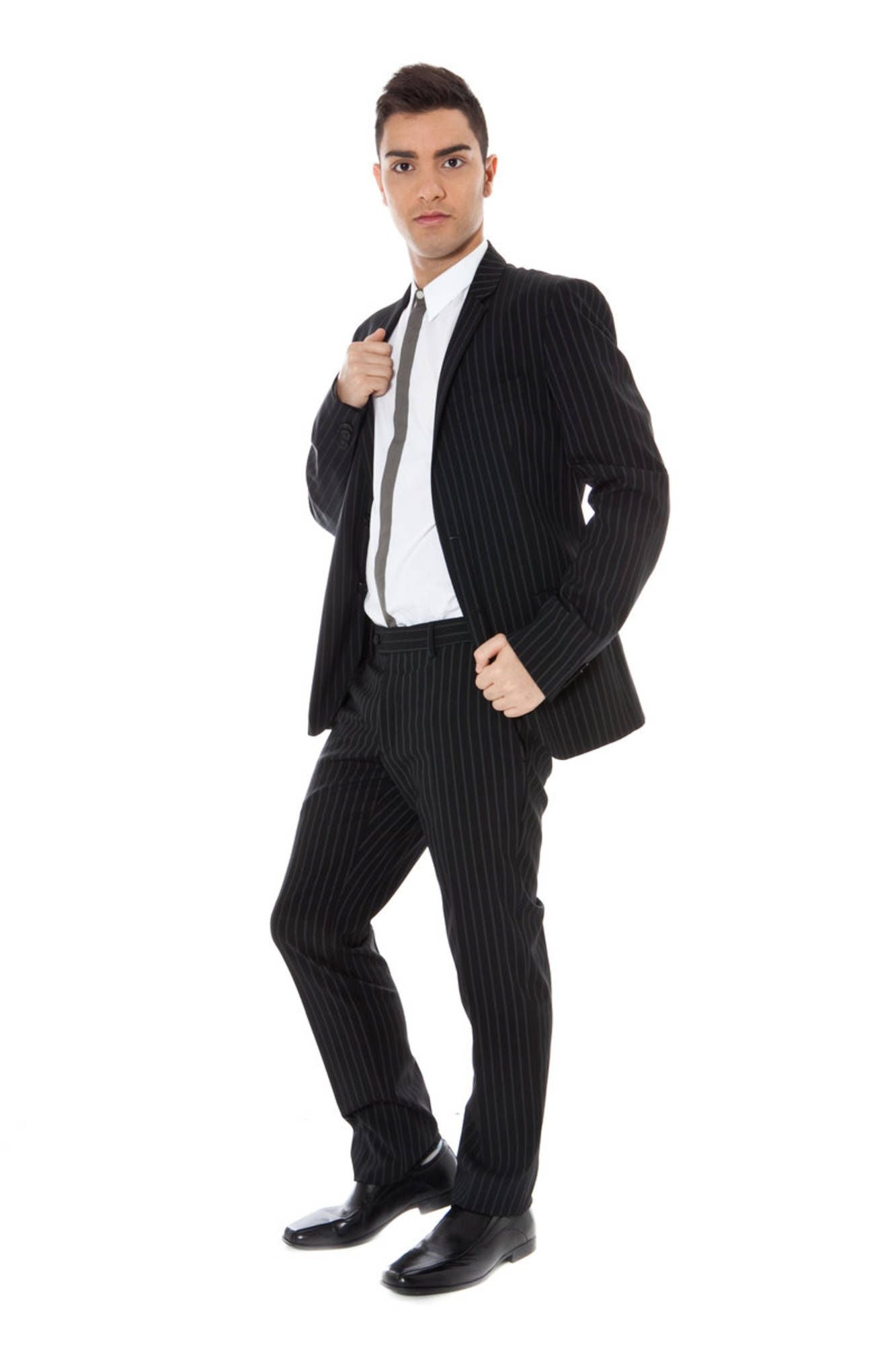 CALVIN KLEIN BLACK MEN'S CLASSIC SUIT