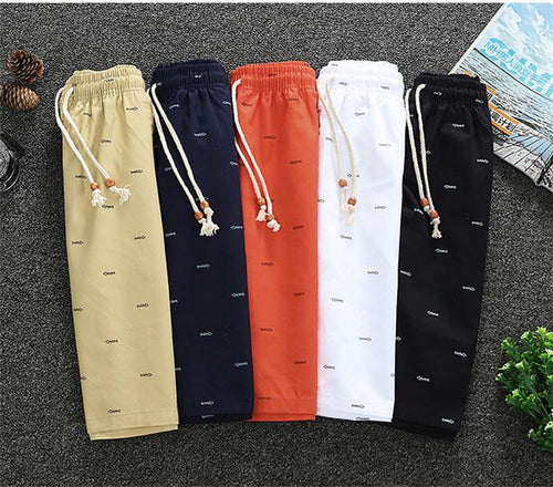 2020 Men's Shorts Casual Simple Short Pants Knee Length Teen Fashion Jade